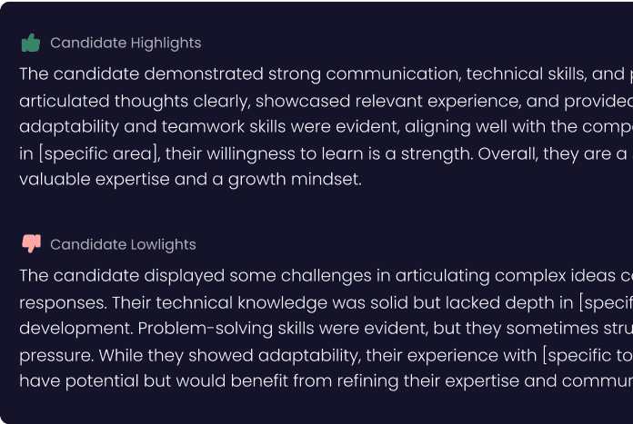 Providing Intelligent Interview Notes