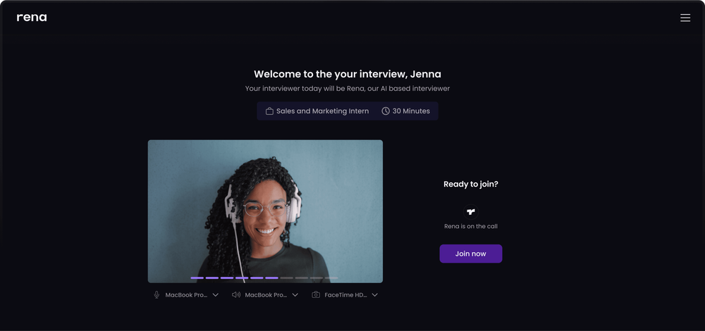 Rena is your advanced interviewer built to scale and hire faster